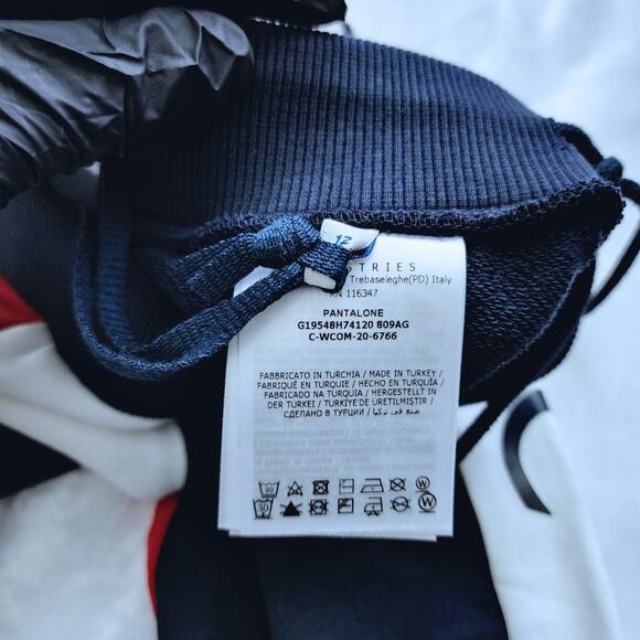 Moncler Boys Blue Red Color Block Sweatpants Joggers | Size 12 | MSRP $310 - Picture 7 of 11